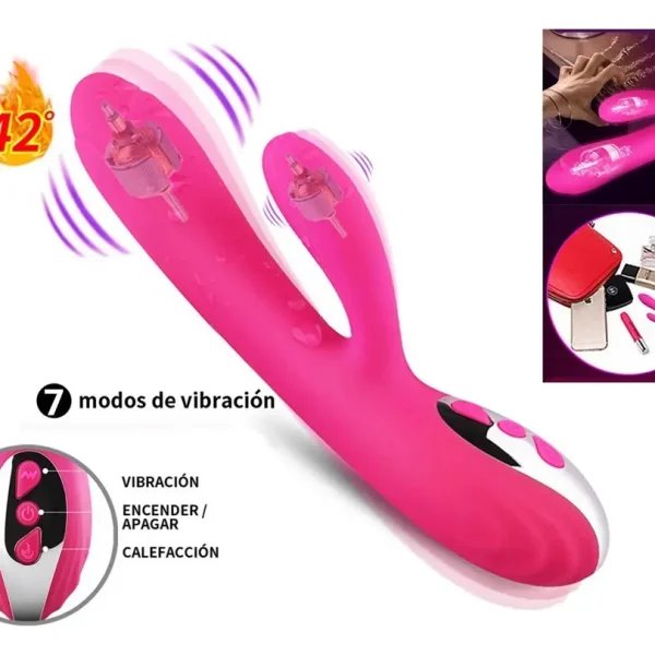 Vibrador Recargable Joker Rosado de Doble Estimulación