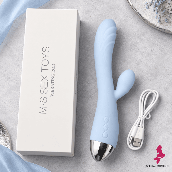 Vibrador Rod Recargable Azul de Doble Estimulación